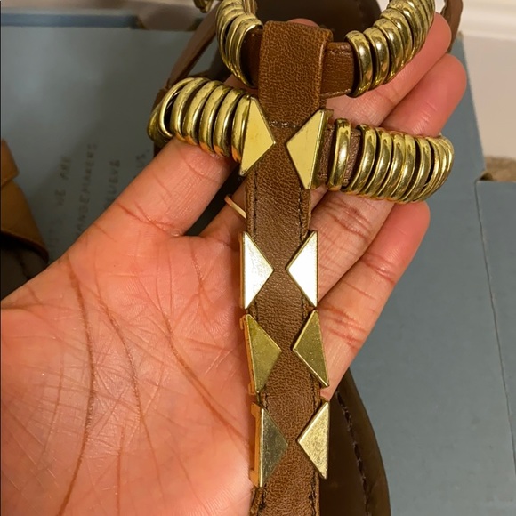 Brown Sandal with Gold Embellishments - Picture 4 of 4